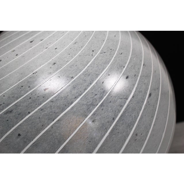 Mid-Century Swirl Murano Table Ball Lamp with Chrome Base, 1970s For Sale - Image 9 of 13