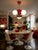 Space Age Pendant Lamp with Three Globes in Red Lacquered Metal, Chrome and Opal Glass, 1970s For Sale - Image 4 of 6