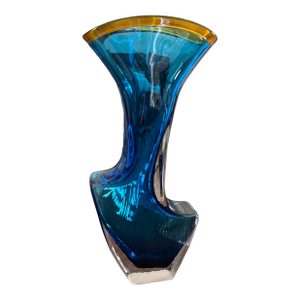 Young & Constantin Sculptural Glass Vase (Signed)