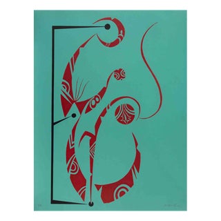 Rafael Alberti, Composition-Letter E, Lithograph, 1972 For Sale