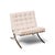 Mies Van Der Rohe for Knoll Mid Century Barcelona White Leather Lounge Chair For Sale - Image 10 of 10