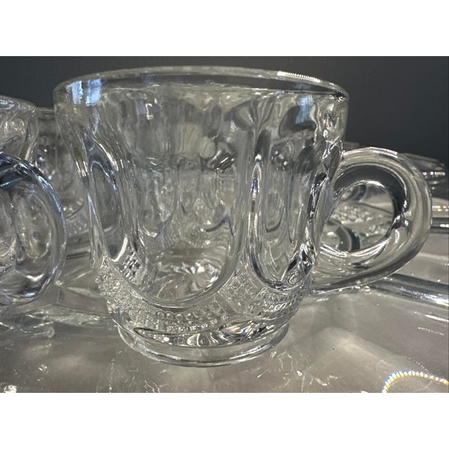 Late 19th Century Victorian Eapg Punch Bowl Service, 12 Cups, 20” Tray & Ladle For Sale In Naples, FL - Image 6 of 12