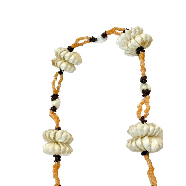 Vintage Coastal Tahitian Shell Garland For Sale - Image 4 of 6