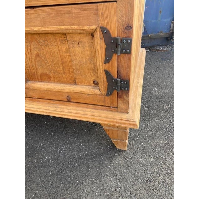 Mexican Rustic Pine Armoire or Dining/Kitchen Hutch Early 21st