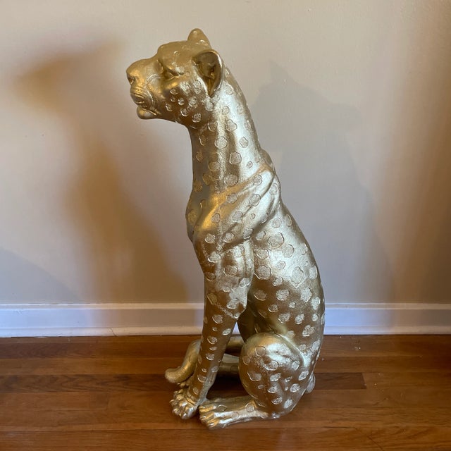 Late 20th Century Large Late 20th Century Gold Italian Cheetah For Sale - Image 5 of 7
