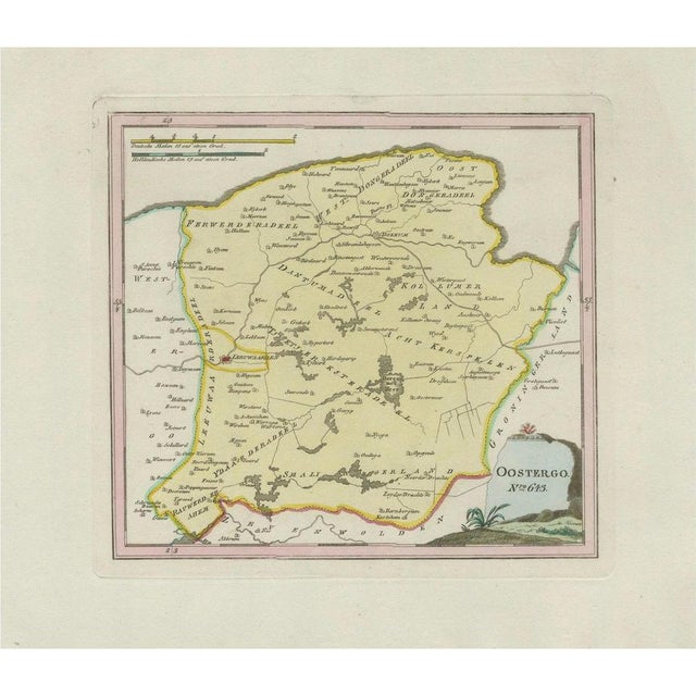 Antique Map of Oostergo in Friesland by Von Reilly, 1791 For Sale - Image 10 of 10