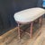 19th Century French Louis XVI Carved Walnut Oval Bench or Ottoman For Sale - Image 4 of 5