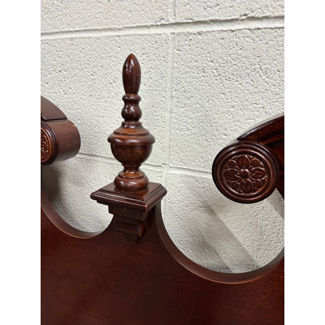 Vintage King Size Universal Furniture Chippendale Carved Four Poster Rice Bed For Sale In Kansas City - Image 6 of 11