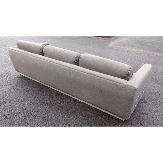 Mid-Century Modern Vintage Steel and Fabric Sofa, 1970s For Sale - Image 3 of 9