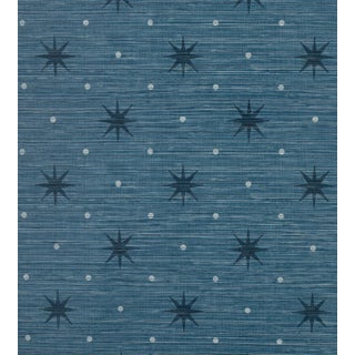 Hinson for The House of Scalamandré Big Trixie Wallcovering, Navy For Sale
