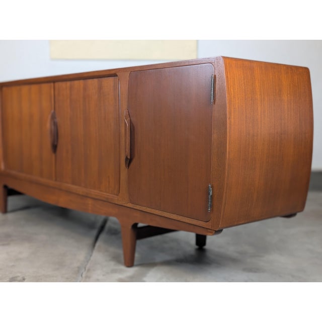Wood 1950s Mid Century Danish Modern Teak Sideboard by Johannes Andersen for Uldum, Attributed For Sale - Image 7 of 14