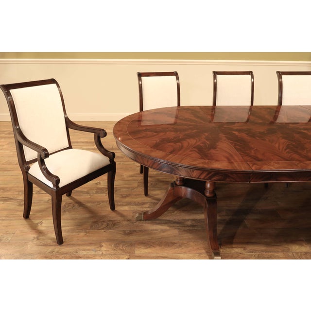 Round to Oval Extending Mahogany Dining Table Chairish