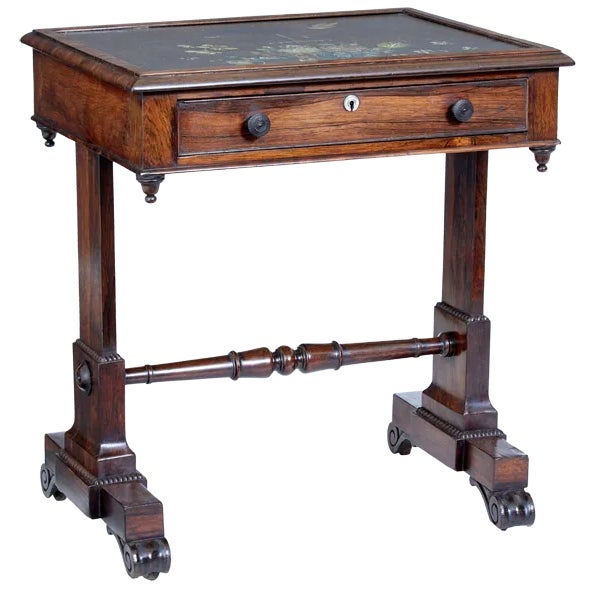 Early 19th Century Regency Painted Slate Top Side Table, 1820s For Sale
