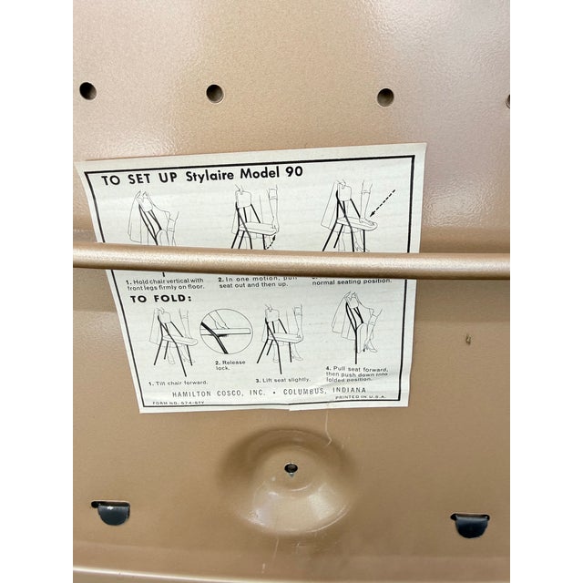 Mid-Century Cosco Stylaire Folding Chair Set of Four For Sale - Image 11 of 12