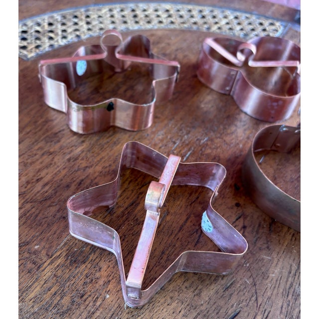 Vintage Solid Copper Cookie Cutters - Set of 4 For Sale - Image 9 of 10