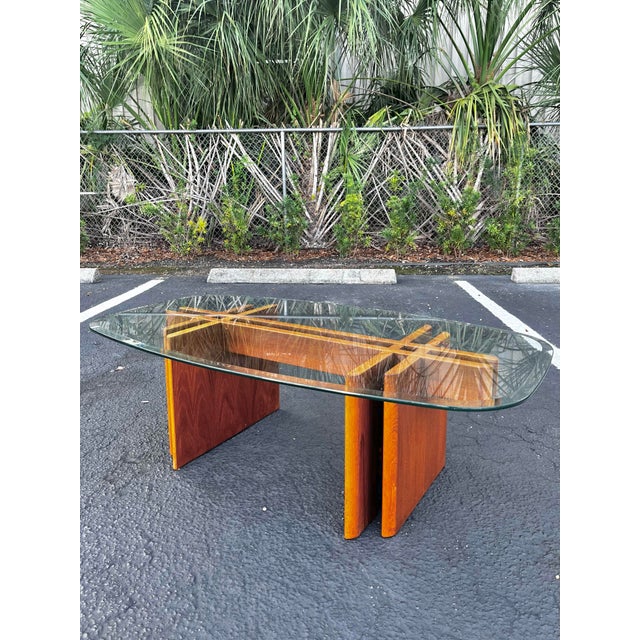 Mid-century teak modular coffee table. Gustav Gaarde for Trekanten. A beautiful and modern silhouette with a minimalist...