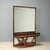 Console with Mirror in Walnut and Green Serpentine Marble For Sale - Image 12 of 12