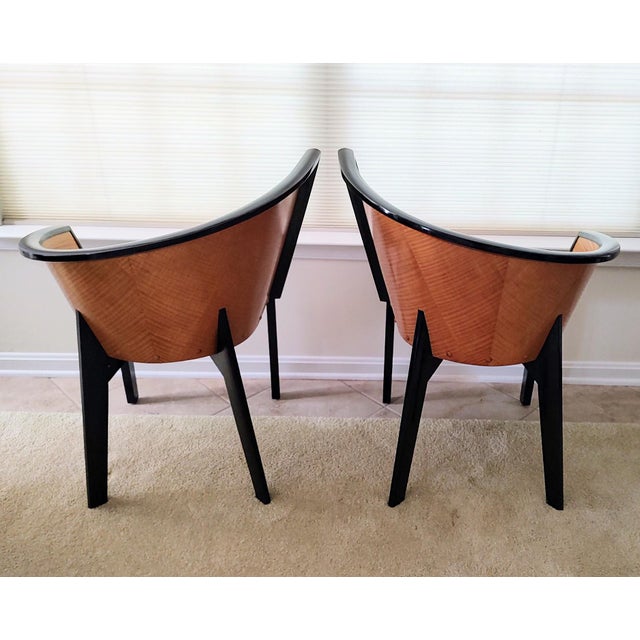 Wood Pair of Barrel Accent Chairs by Bernhardt For Sale - Image 7 of 13