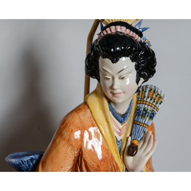 Chinoiserie Table Lamps by Domenico Poloniato, 1950s a Pair For Sale - Image 4 of 14