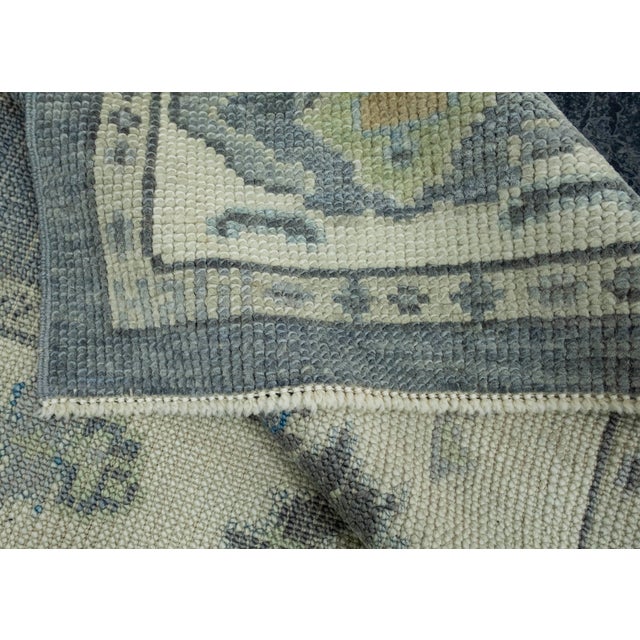 Textile Turkish Oushak Rug 3'11" x 7'10" #18082 For Sale - Image 7 of 8