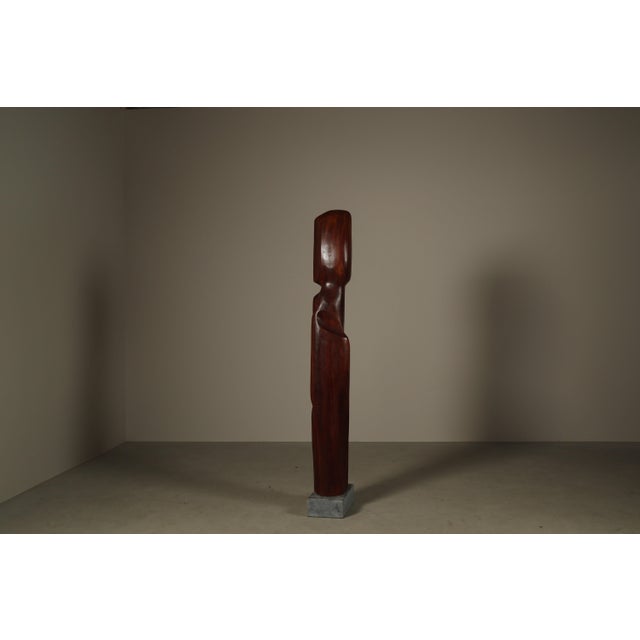 Begga d'Haese, Large Sculpture, 1985, Afzelia Wood For Sale - Image 4 of 16