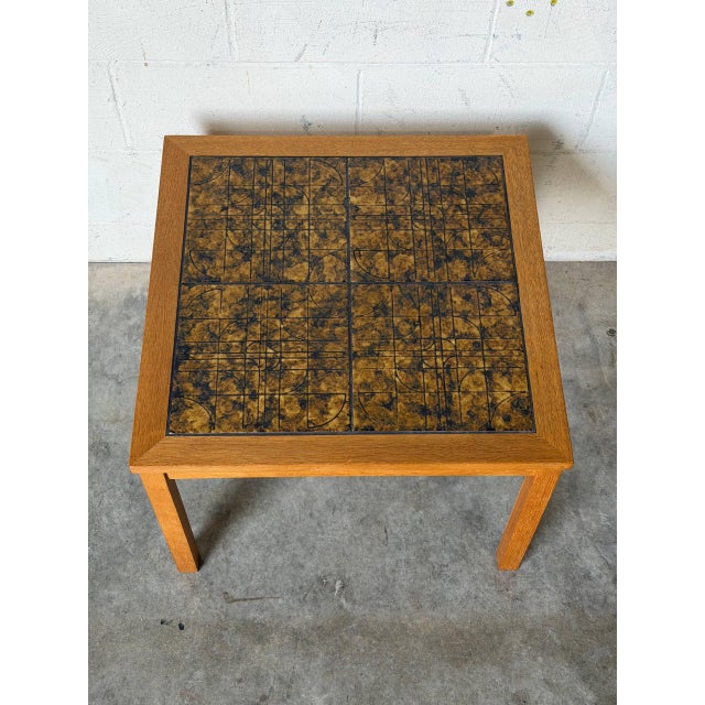 Oak Tile Top Coffee Table Danish Mid-Century Modern 1960s For Sale - Image 10 of 10