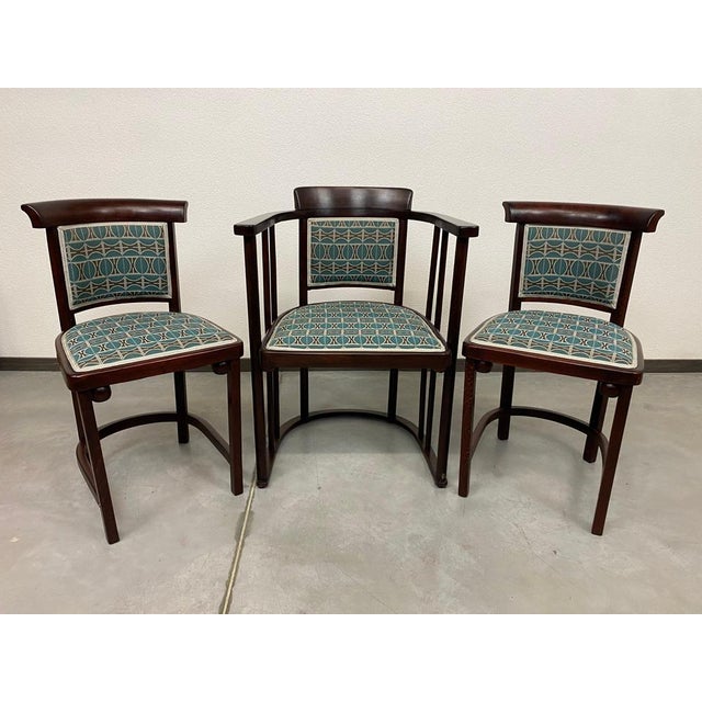 No. 423 Salon Chairs attributed to Josef Hoffmann for J&J Kohn, 1905, Set of 2 For Sale - Image 4 of 17