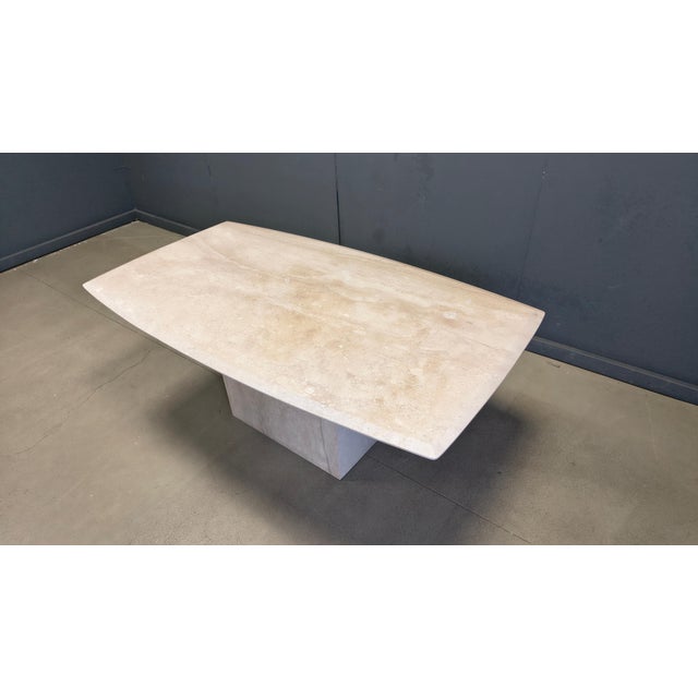 Stone Vintage Travertine Dining Table, 1970s For Sale - Image 7 of 13
