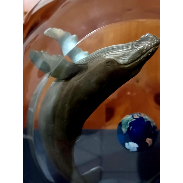 Robert Wyland "Humpback Whale Planet" Lucite Sculpture - Limited Edition For Sale - Image 4 of 12