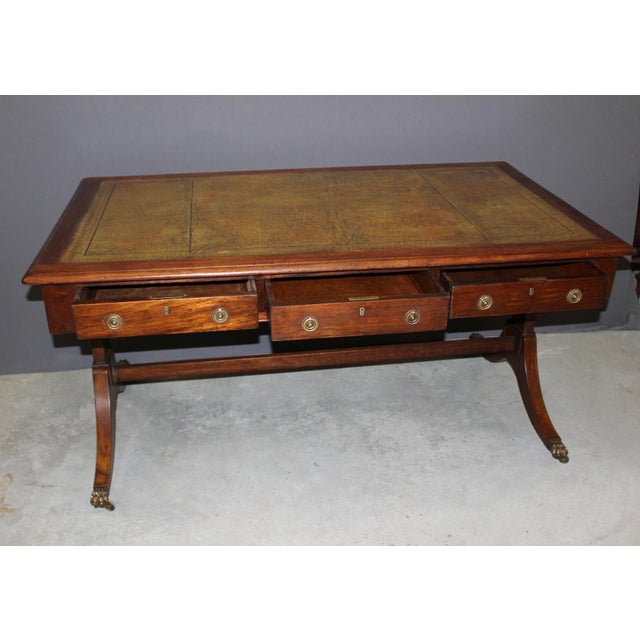 English Mahogany Desk, 1900 For Sale - Image 12 of 15