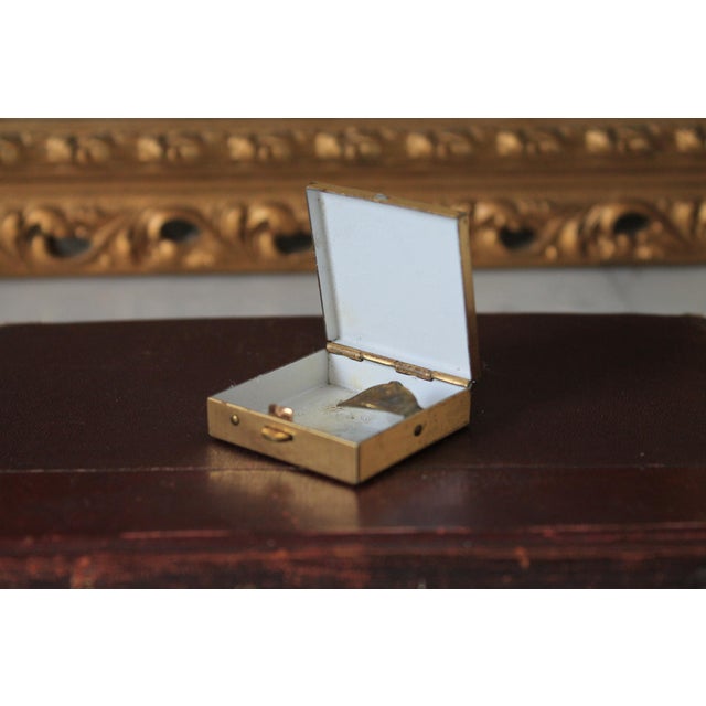 Vintage metal personal ashtray or "silent butler". No makers mark. Age wear to finish. Pictured.