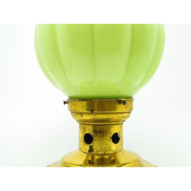 Art Deco Brass and Glass Ceiling Lamp, Germany, 1930s For Sale - Image 3 of 10