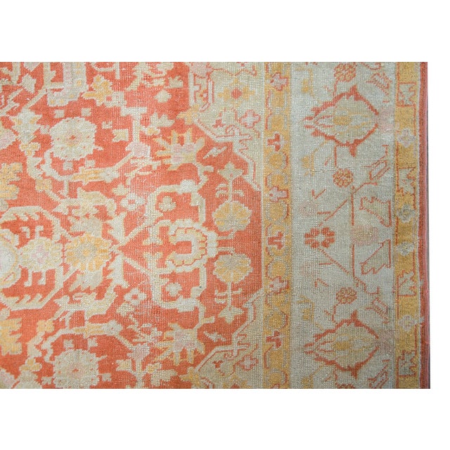 19th Century Turkish Oushak Rug For Sale - Image 9 of 14