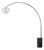 Iconic 95" Arc Lamp - Black Nickel, Mid Century Floor Lamp, White Satin Shade, Marble Base, Dimmable For Sale