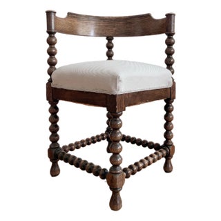 Antique Edwardian Bobbin Corner Chairs, English 1900 For Sale