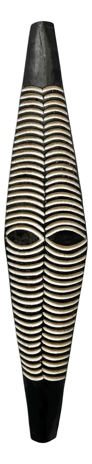 Vintage Zulu Elongated Black & White Shield