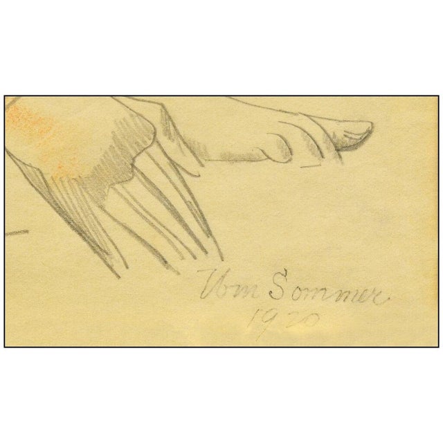 Coastal 1920s Toes in the Sand, William Sommer For Sale - Image 3 of 4