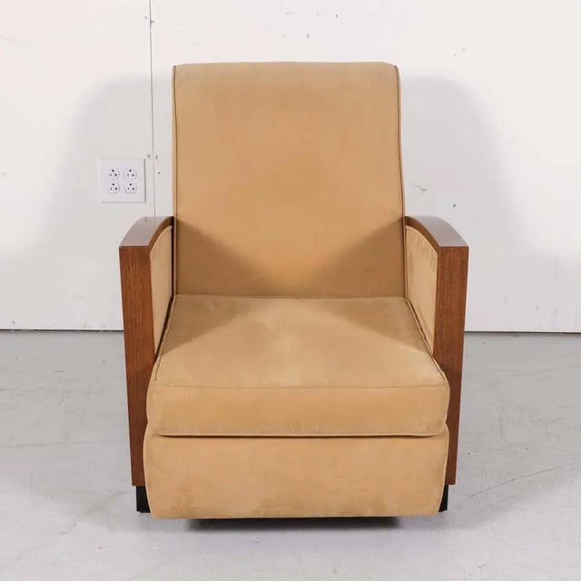 1930s French Art Deco Period Walnut Armchair or Lounge Chair For Sale In Birmingham - Image 6 of 13