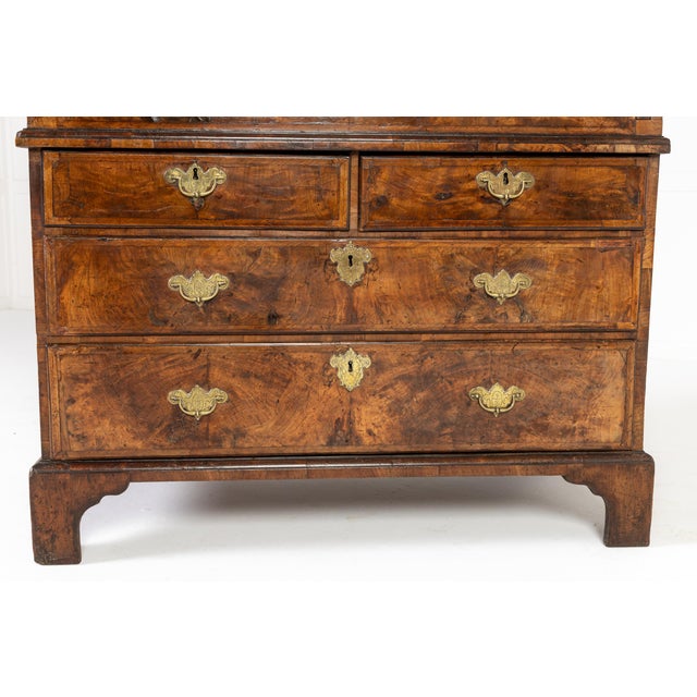 Antique English George I Walnut Bookcase, 1700s For Sale - Image 6 of 10