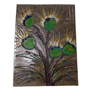Vintage Ceramic 769 Wall Plaque from Ruscha, Germany, 1970s For Sale