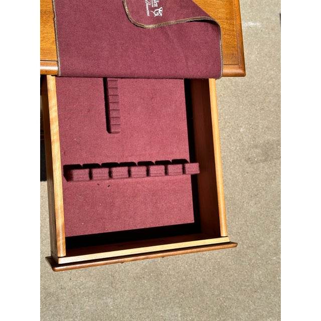 Wood Vintage 1960s Ethan Allen by Baumritter Solid Maple Hutch & Buffet Set – Early American Collection, Nutmeg Maple Finish For Sale - Image 7 of 11
