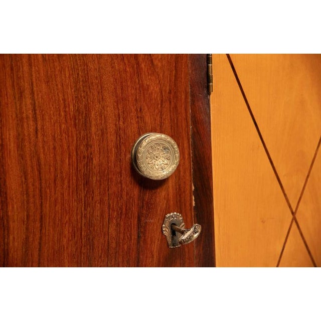 Art Deco Walnut and Maple Sideboard with Handles, 1940 For Sale - Image 6 of 14