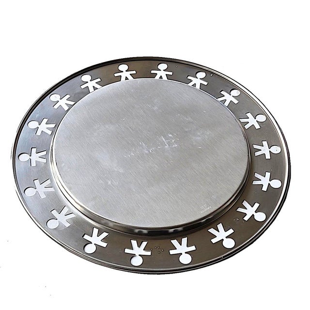 1980s Alessi Girotondo King-Kong Stainless Steel Tray For Sale In Miami - Image 6 of 10