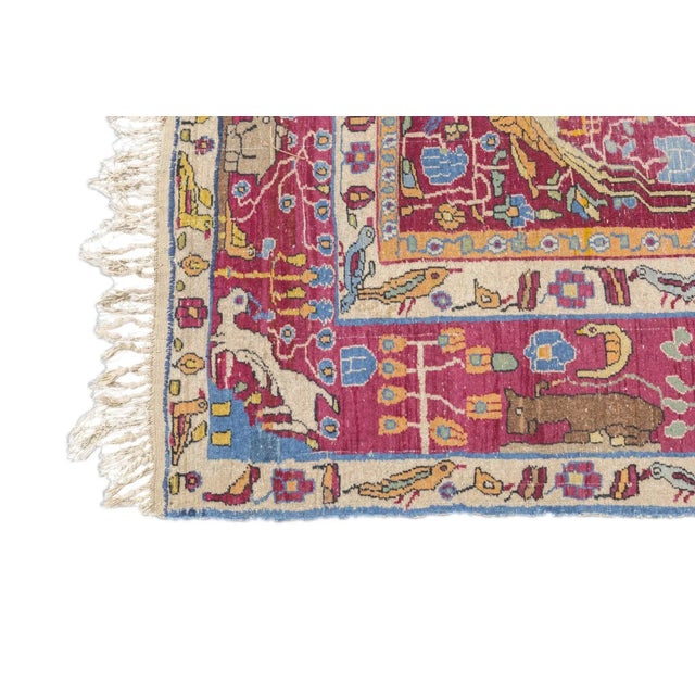 Late 18th Century Antique Persian Tehran Rug 4'9'' x 7'2'' For Sale - Image 11 of 12