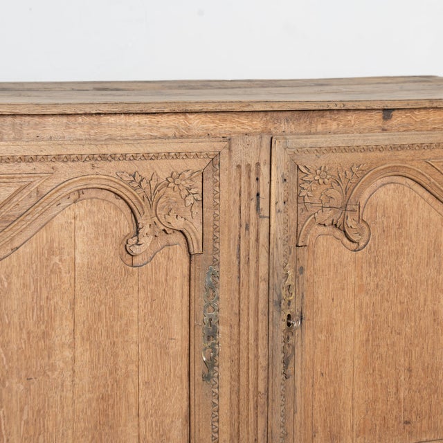 Brown 19th Century Bleached Oak Sideboard Buffet From France For Sale - Image 8 of 13