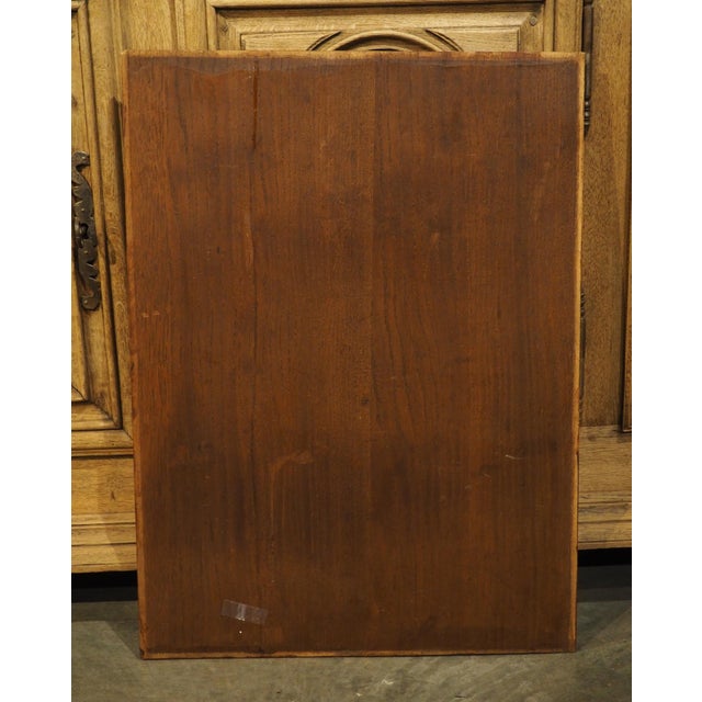 Antique French Hunting Trophy Plaque in Carved and Waxed Oak, Late 1800s For Sale - Image 14 of 18