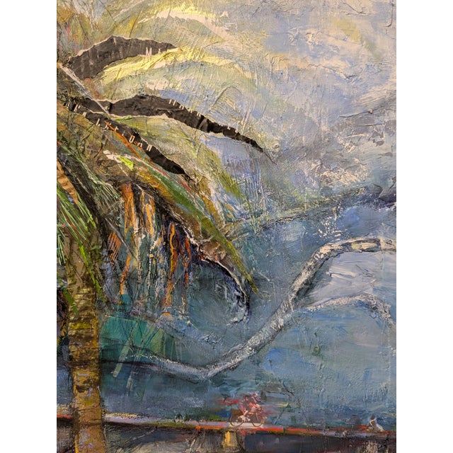 Abstract Fuller Warren Bridge, Abstract Expressionist, Mixed Media on Canvas, Marsha Glazière For Sale - Image 3 of 10