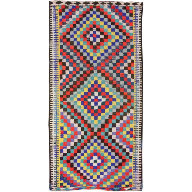 Mid 20th Century Vintage Kilim Wool Rug For Sale - Image 10 of 10