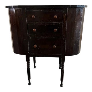 Vintage 1900s Martha Washington Mahogany Sewing Cabinet For Sale