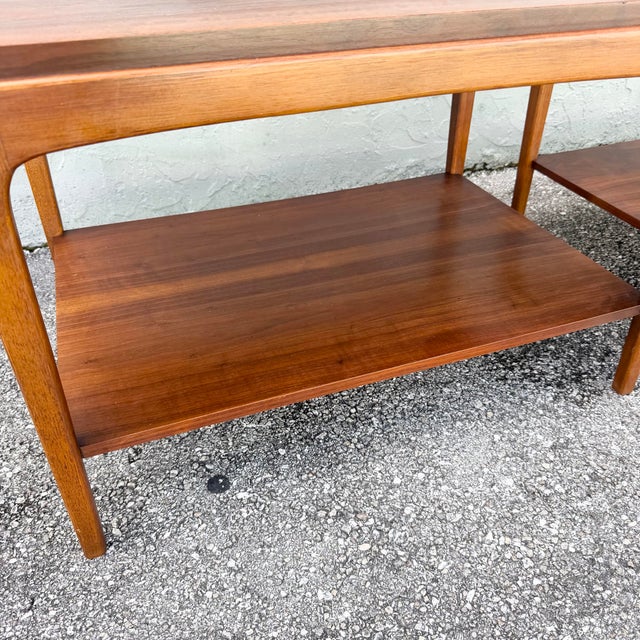 Mid-Century Modern Mid Century Modern “Rhythm” Walnut Side Tables by Lane - A Pair For Sale - Image 3 of 10